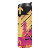 Technische halftone achtergrond 7 thermosbeker (Gedraaid links)