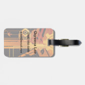 Technische halftone achtergrond bagagelabel (Achterkant horizontaal)