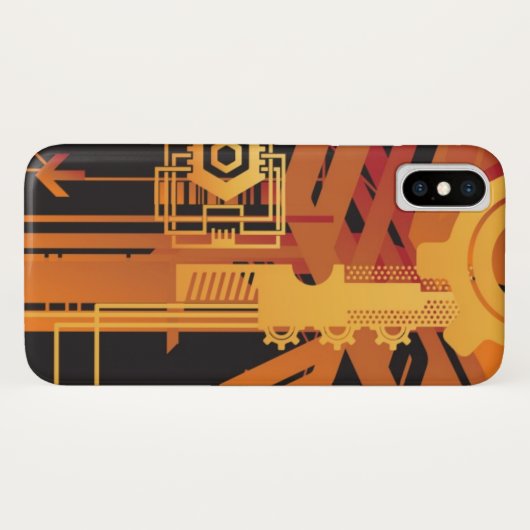 Technische halftone achtergrond Case-Mate iPhone case (Achterkant (horizontaal))