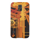 Technische halftone achtergrond Case-Mate samsung galaxy hoesje (Achterkant)