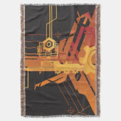 Technische halftone achtergrond deken (Voorkant Verticaal)