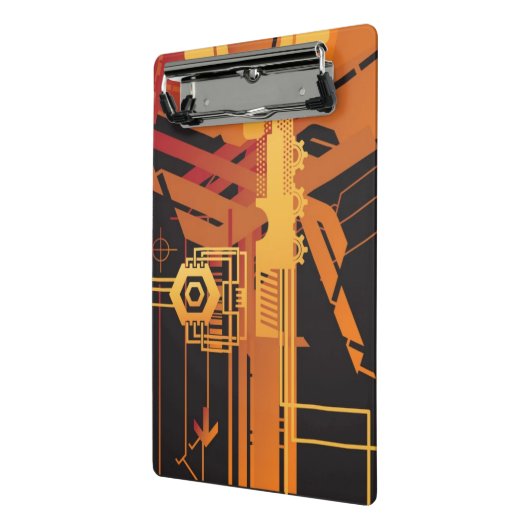 Technische halftone achtergrond mini klembord (Angled2)