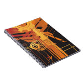 Technische halftone achtergrond notitieboek (Rechterzijde)