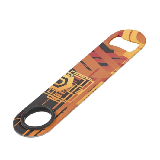 Technische halftone achtergrond speed flessenopener (Achterkant Gekanteld)