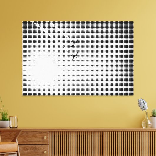 Technische Halftone-effectvliegtuigen met Halftoon Canvas Afdruk (Insitu (Woonkamer))