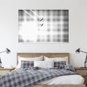 Technische Halftone-effectvliegtuigen met Halftoon Canvas Afdruk (Insitu (Slaapkamer))