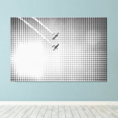 Technische Halftone-effectvliegtuigen met Halftoon Canvas Afdruk (Insitu (Houten vloer))