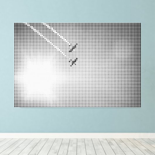 Technische Halftone-effectvliegtuigen met Halftoon Canvas Afdruk (Insitu (Houten vloer))