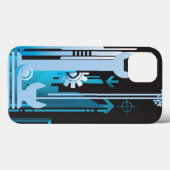 Technische halftoon achtergrond 3 Case-Mate iPhone case (Achterkant (horizontaal))