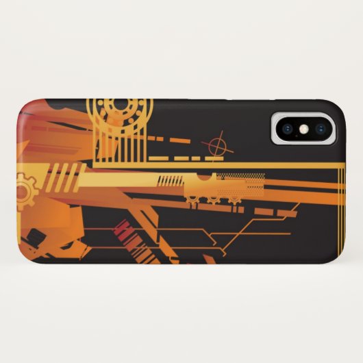Technische halftoonachtergrond 6 Case-Mate iPhone case (Achterkant (horizontaal))