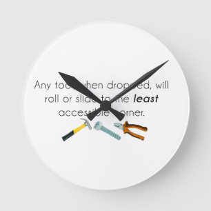 Technische humor ronde klok
