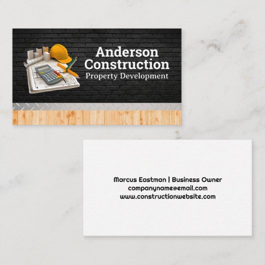 Technische instrumenten en apparatuur visitekaartje (Voorkant / Achterkant)