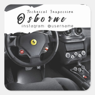Technische Keuring Auto Huur Reparatie Vierkante S Sticker