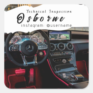 Technische Keuring Autohuur Reparatie Vierkante S Sticker