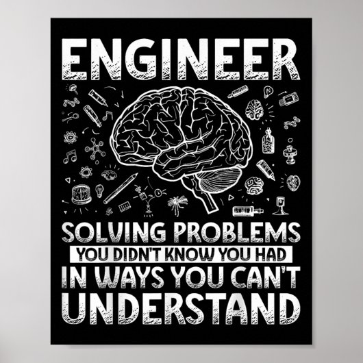 Technische kleding voor mannen vrouwen Kinder. Fun Poster (Voorkant)