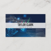 Technische knooppunten en grafiekachtergrond visitekaartje (Voorkant)