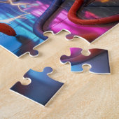 Technische krab die kortsluiting oploopt in server legpuzzel (Zijkant)