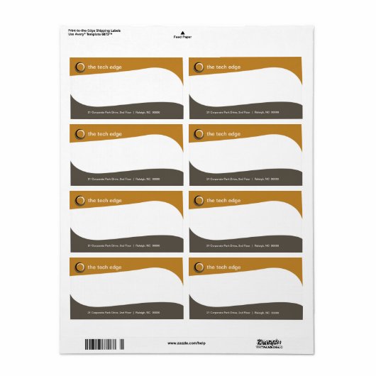 Technische krommen Verzendlabel (Full Sheet)