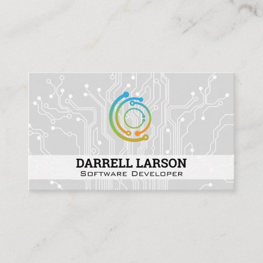 Technische Logo | Moederbord achtergrond Visitekaartje (Voorkant)