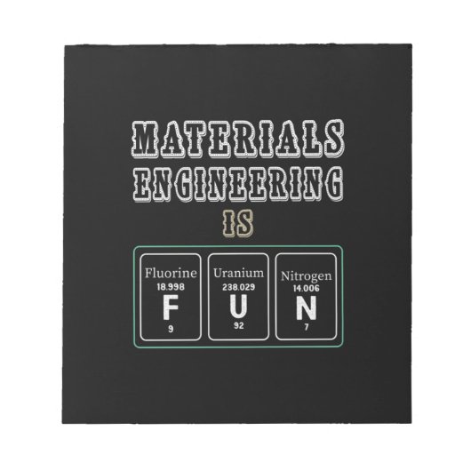 Technische materialen engineering is leuk notitieblok (Voorkant)