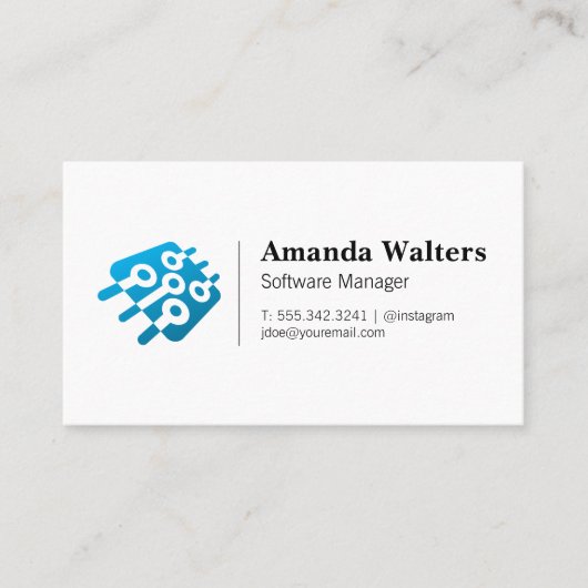 technische microchip | Software Hardware | ingenie Visitekaartje (Voorkant)