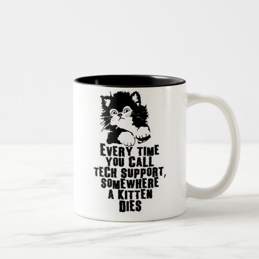 Technische ondersteuning $17,95 Mok met twee tonne (Rechts)