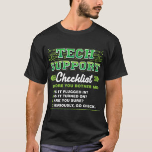 Technische ondersteuning Checklist IT Professional T-shirt
