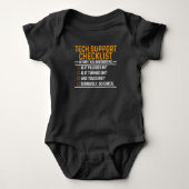 Technische ondersteuning Computer Geek Funny Techi Romper (Voorkant)