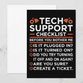 Technische ondersteuning Controlelijst Computer IT Kaart (Voorkant / Achterkant)