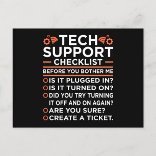 Technische ondersteuning Controlelijst Computer IT Uitnodiging Briefkaart