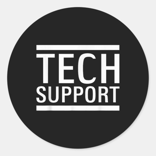 Technische ondersteuning Elon Doge Ronde Sticker (Voorkant)