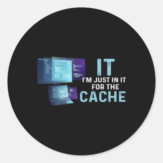 Technische ondersteuning Helpdesk Ik ben er gewoon Ronde Sticker (Voorkant)