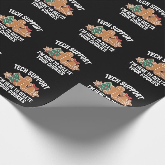 Technische ondersteuning hier om cookies kerstmis cadeaupapier (Hoek)