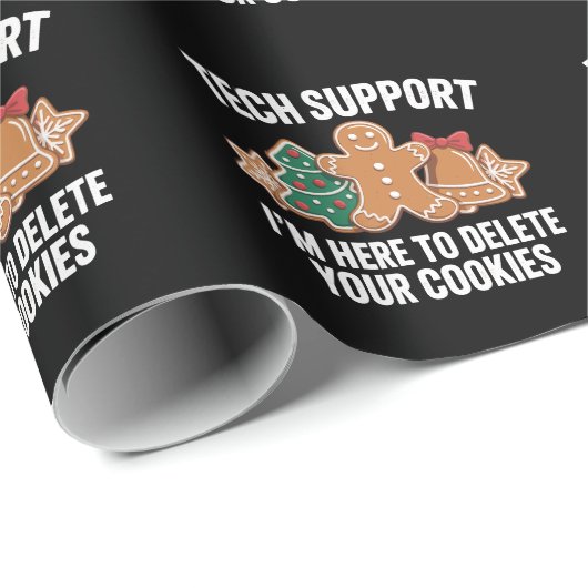 Technische ondersteuning hier om cookies kerstmis  cadeaupapier (Rol Hoek)