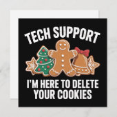 Technische ondersteuning hier om cookies kerstmis  feestdagenkaart (Voorkant / Achterkant)
