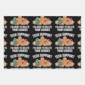 Technische ondersteuning hier om cookies kerstmis inpakpapier vel (Voorkant)