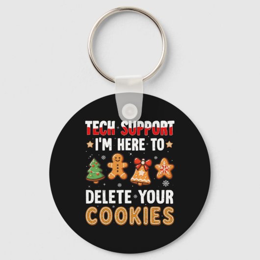 Technische ondersteuning hier om cookies te verwij sleutelhanger (Voorkant)