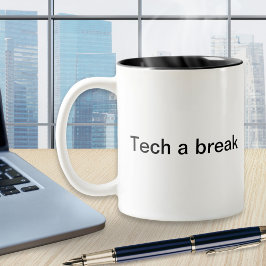 Technische ondersteuning humor Grappige computer-s Tweekleurige Koffiemok
