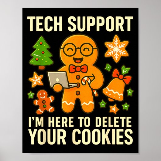 Technische ondersteuning: ik ben hier om uw cookie poster (Voorkant)