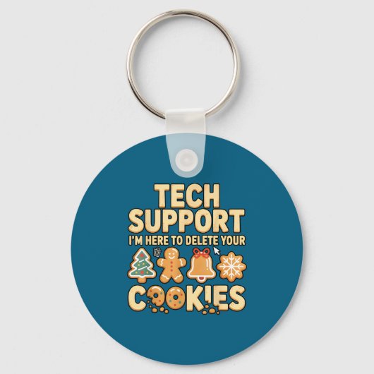 Technische ondersteuning Ik ben hier om uw cookies Sleutelhanger (Voorkant)