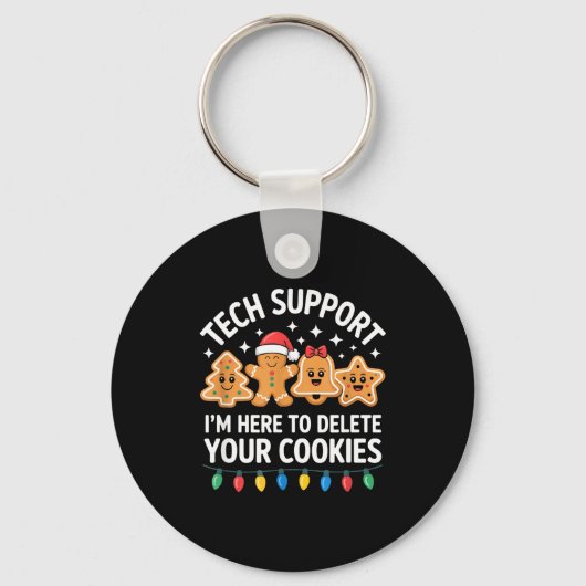 Technische ondersteuning Ik ben hier om uw cookies Sleutelhanger (Voorkant)