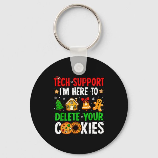 Technische ondersteuning Ik ben hier om uw cookies Sleutelhanger (Voorkant)