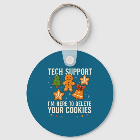 Technische ondersteuning Ik ben hier om uw cookies Sleutelhanger (Voorkant)