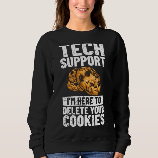 Technische ondersteuning Ik ben hier om uw cookies Trui (Voorkant)