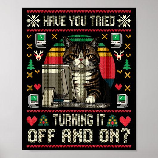 Technische ondersteuning Kat Ingenieur Computer Ho Poster (Voorkant)