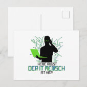 Technische ondersteuning Keine Angst der it Mensch Briefkaart (Voorkant / Achterkant)