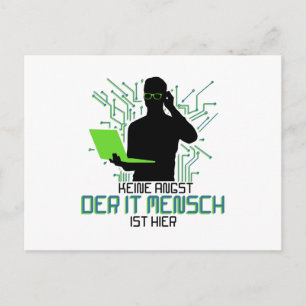 Technische ondersteuning Keine Angst der it Mensch Briefkaart