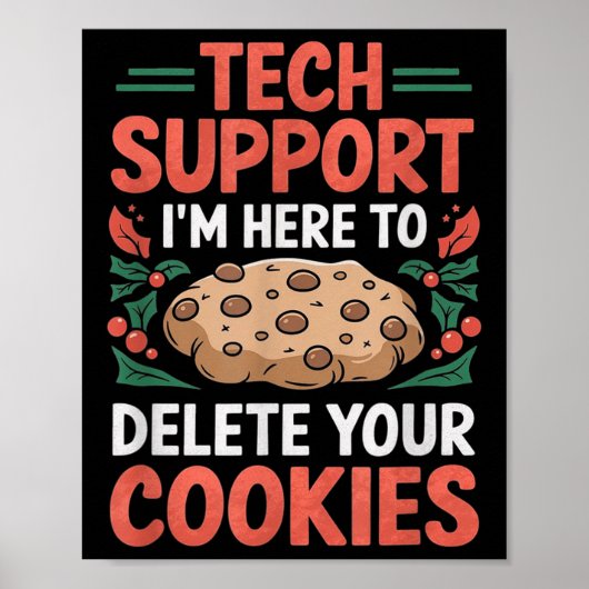 Technische ondersteuning kerst helpdesk computer g poster (Voorkant)