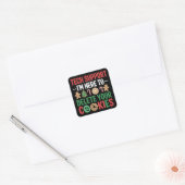 Technische ondersteuning Kerstcookies Grappig werk Vierkante Sticker (Envelop)
