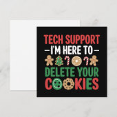 Technische ondersteuning Kerstkoekjes Grappig Werk Feestdagenkaart (Voorkant / Achterkant)